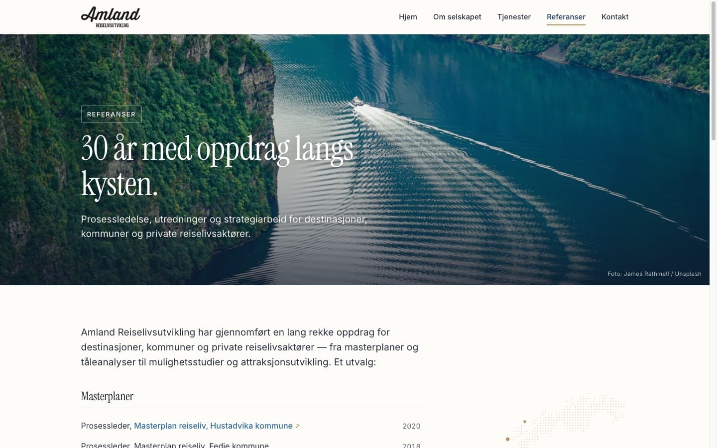 Referansesiden på reiselivsutvikling.no