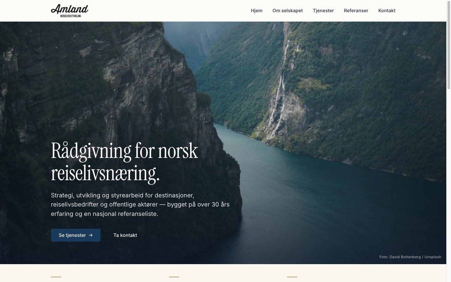 Forsiden til reiselivsutvikling.no
